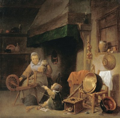 Femme filant - Pieter de Nys